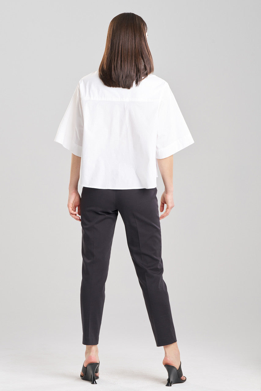 NATORI Buy Cotton Poplin Embroidered Cutout Trapeze Shirt in White Online