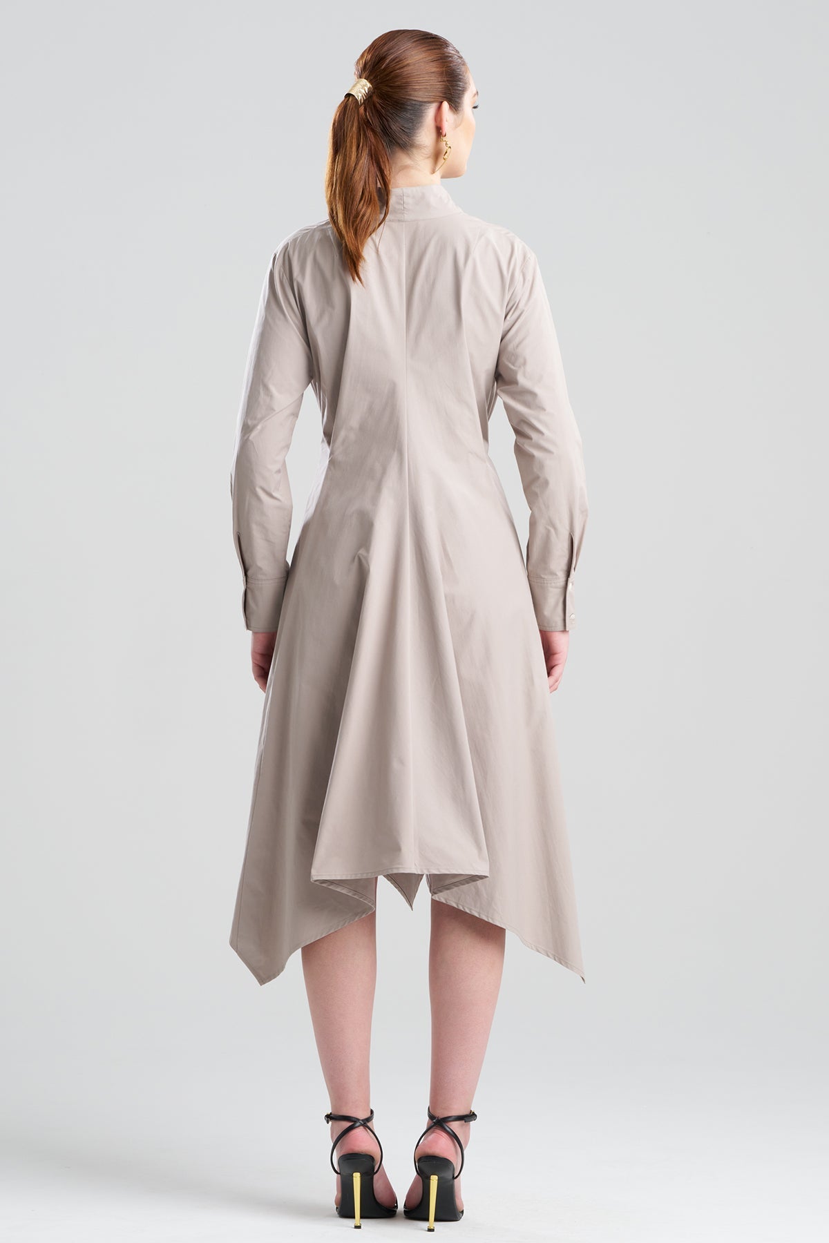 NATORI Tech Cotton Taffeta Handkerchief Dress