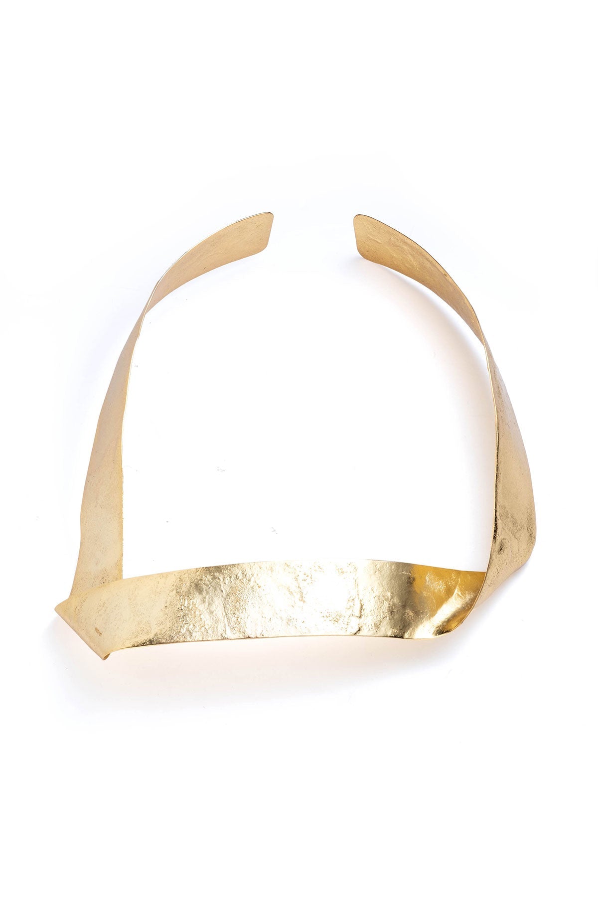 NATORI Sculptural Gold Plated Brass Necklace