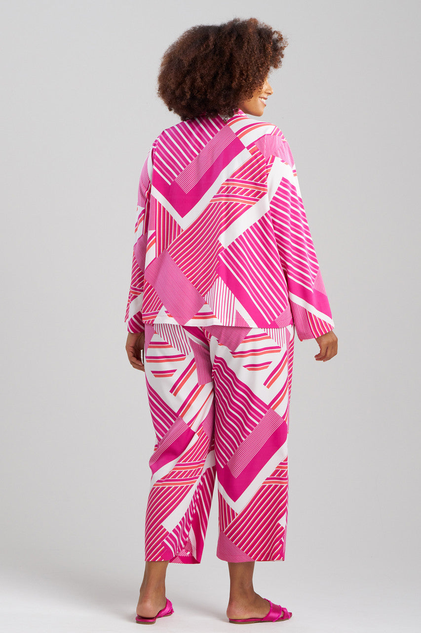 NATORI Buy Shima Notch PJ in Fuchsia/White Online