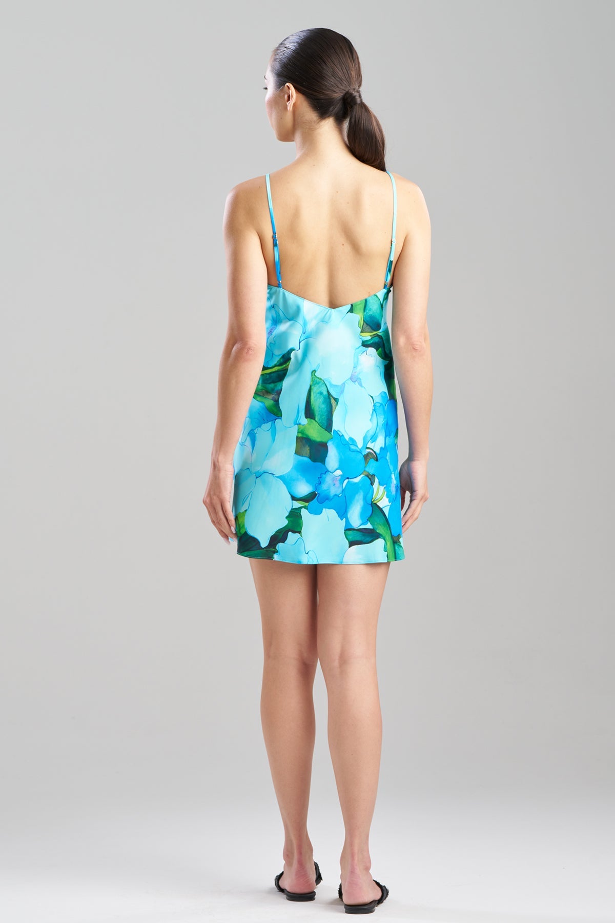 NATORI Isla Printed Satin Chemise
