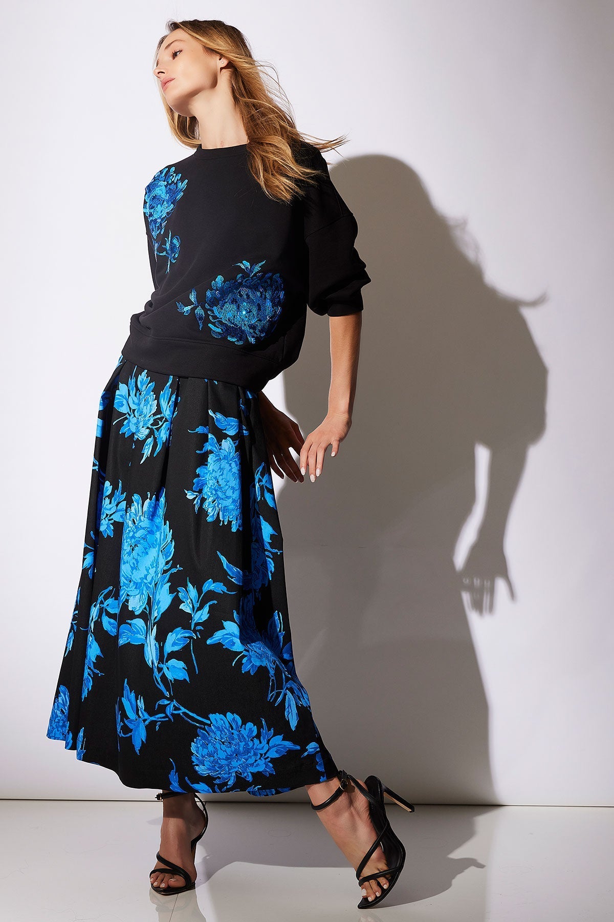 NATORI Buy Miyako Printed Cotton Chino Maxi Skirt online