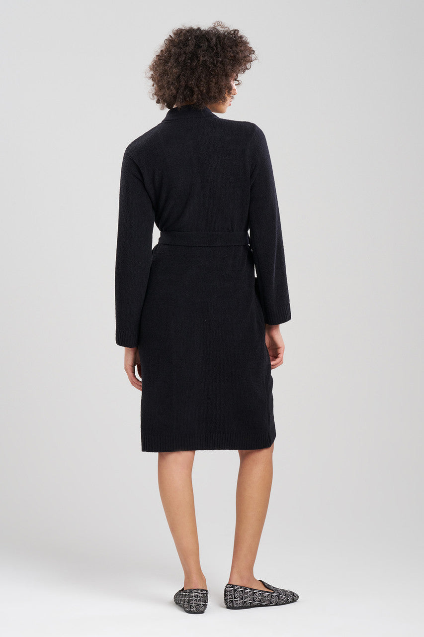 NATORI Buy Aura Solid Chenille Robe in Black Online