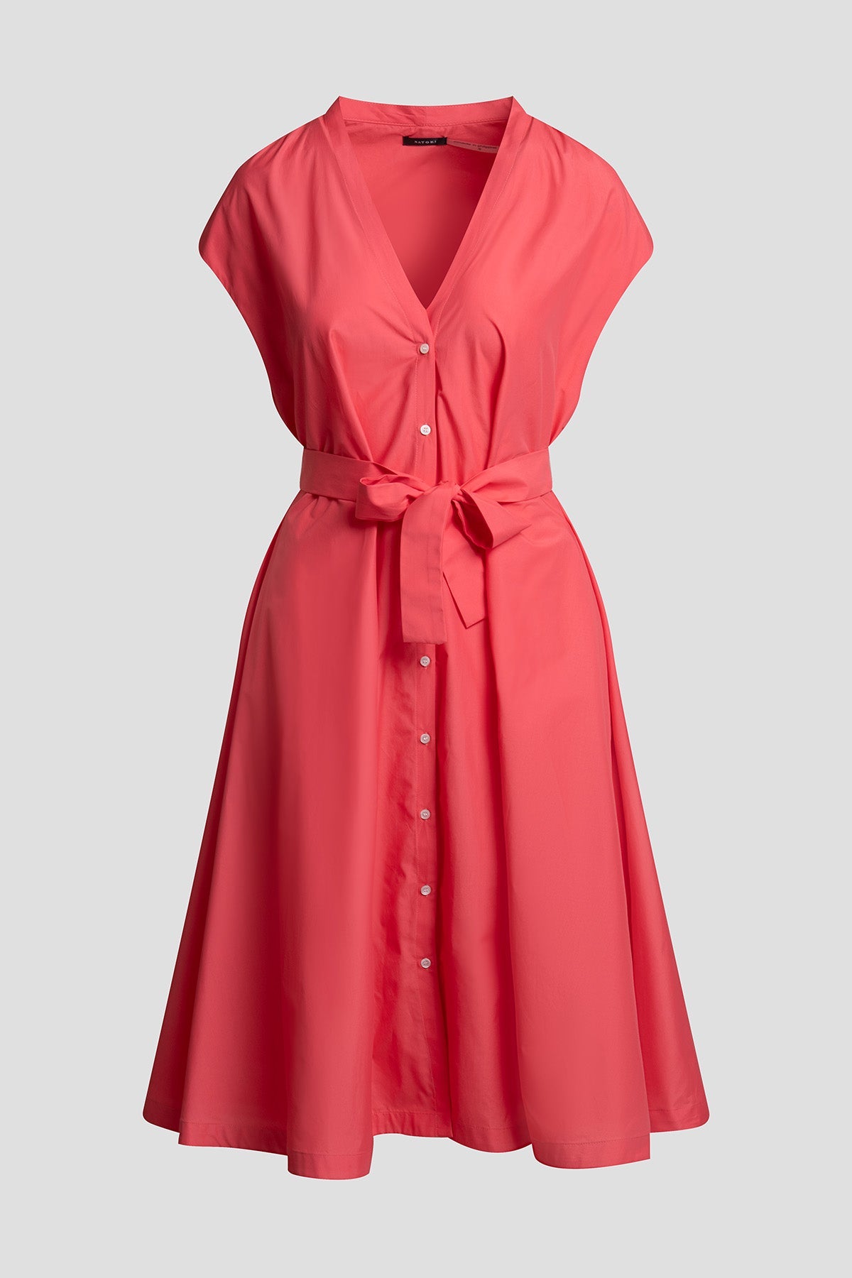 NATORI Techno Poplin Tie Front Dress