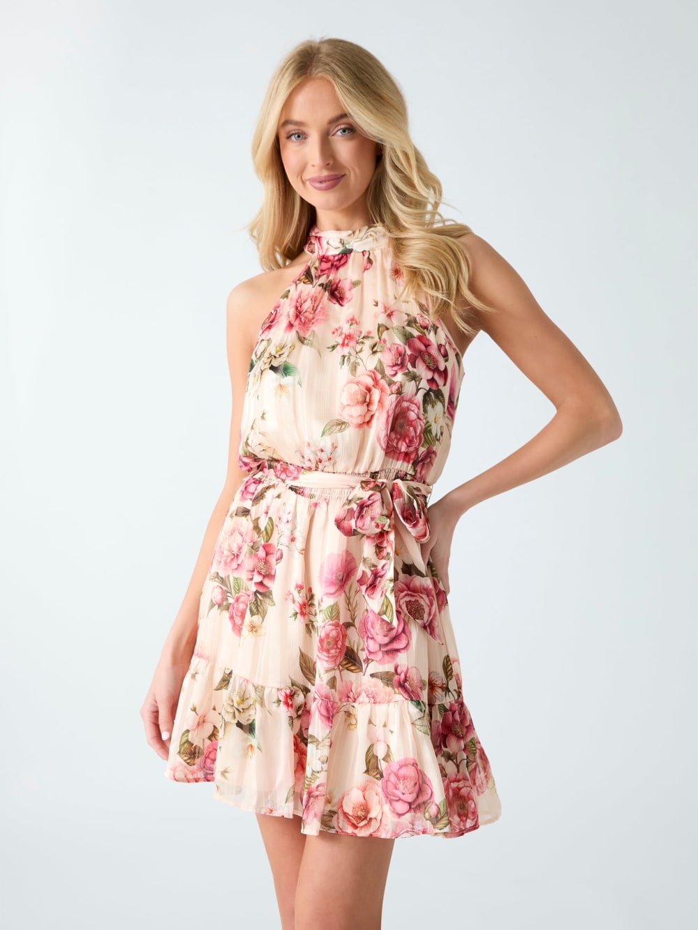 Floral Print Mini Dress - Guess