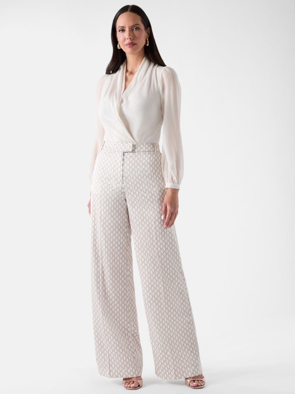 Marciano Monogram Satin Pants - Guess