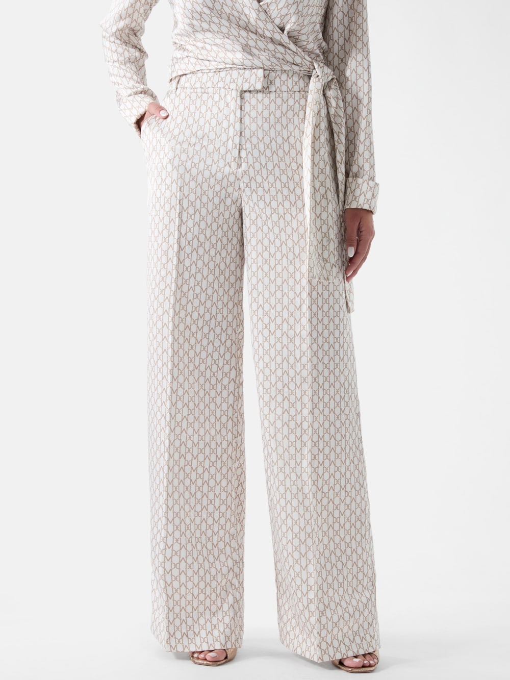 Marciano Monogram Satin Pants - Guess