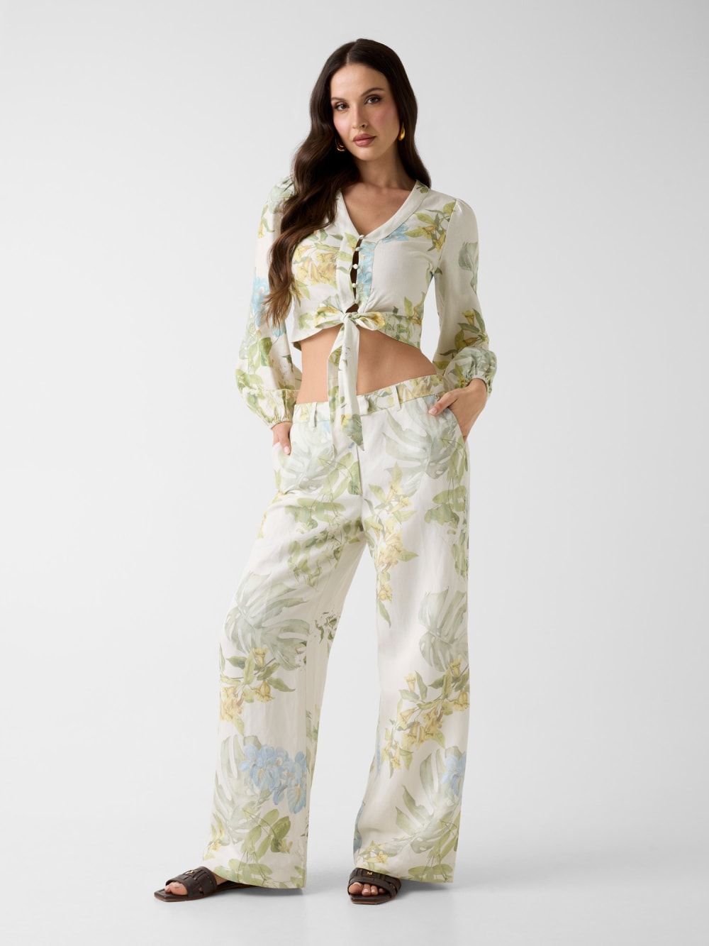 Linen-blend blouse - Guess