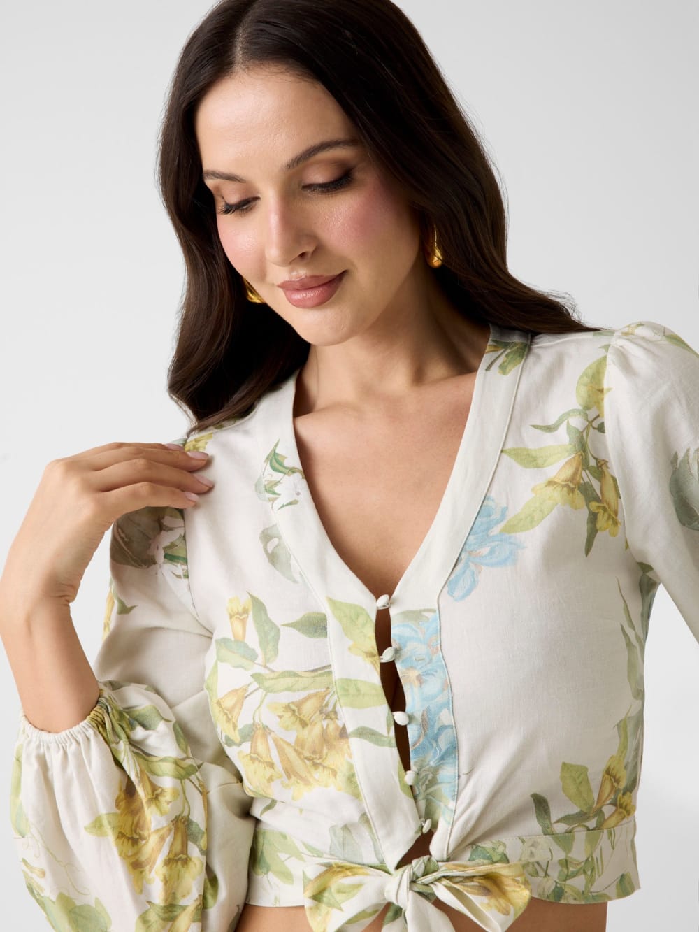 Linen-blend blouse - Guess