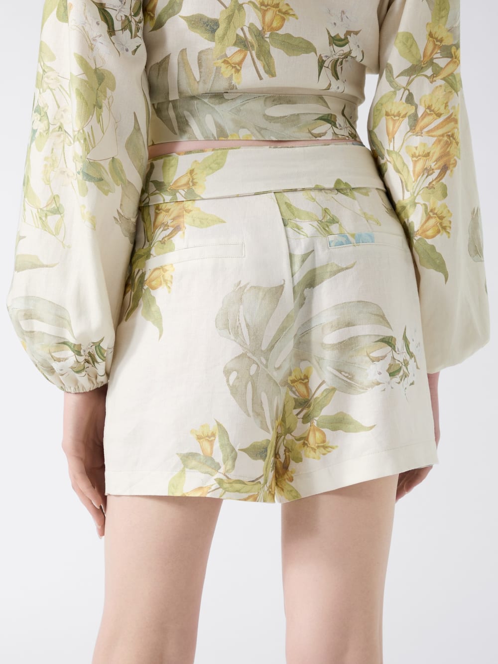 Linen-blend printed shorts - Guess