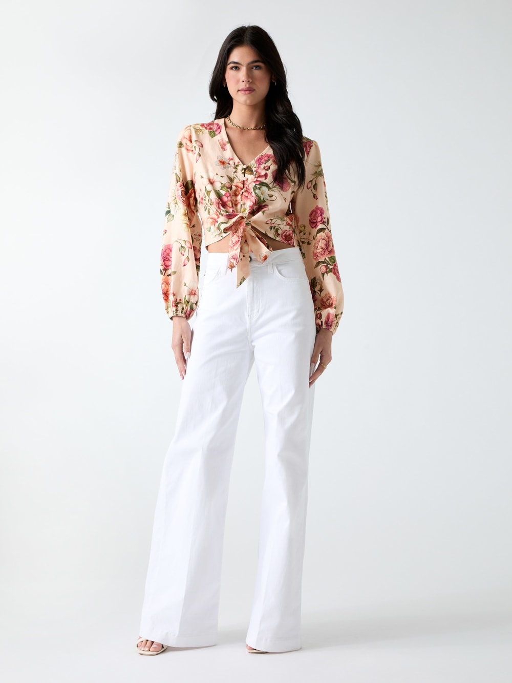 Linen-blend blouse - Guess