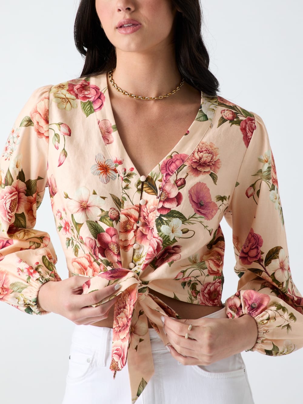 Linen-blend blouse - Guess