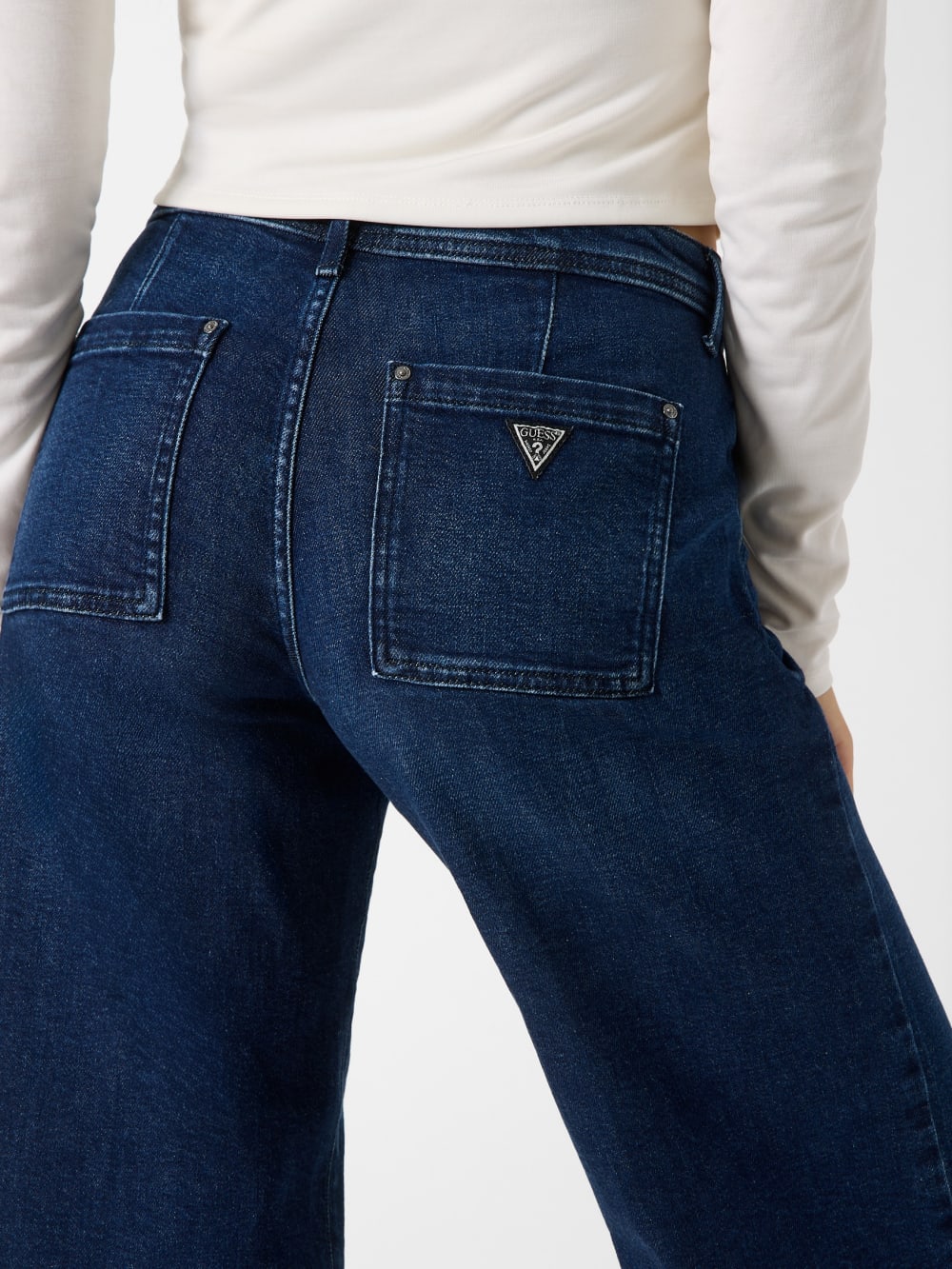 Eco Zoya Cropped Wide-Leg Jeans - Guess