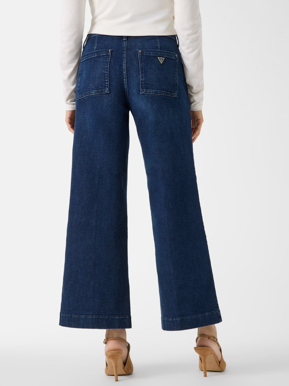 Eco Zoya Cropped Wide-Leg Jeans - Guess
