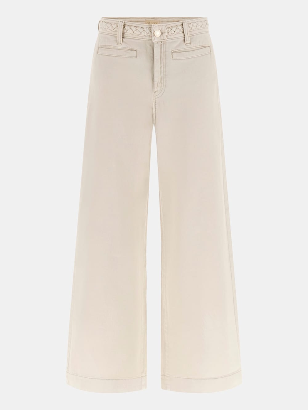 Braided Cropped Wide-Leg Pants - Guess