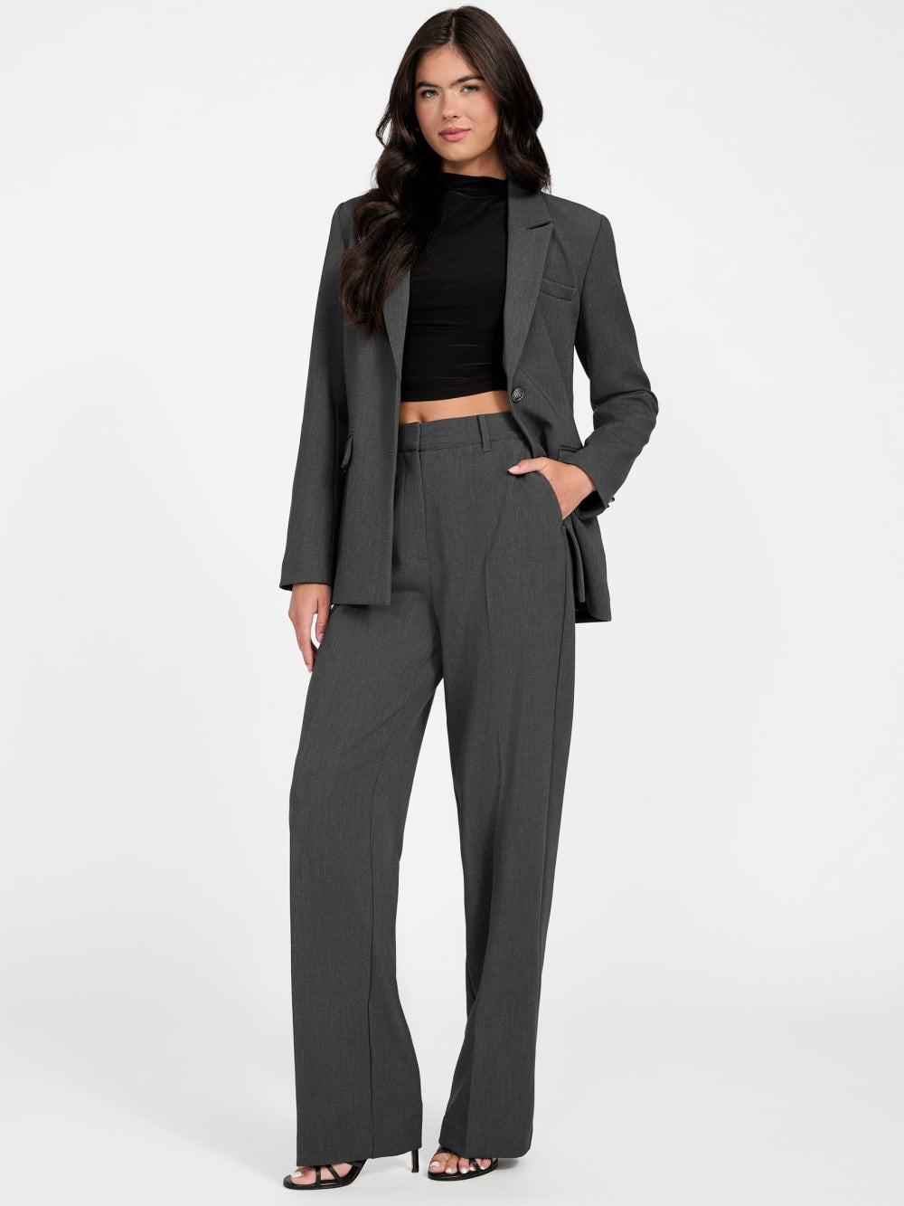 Tailored stretch straight-leg pants - Guess
