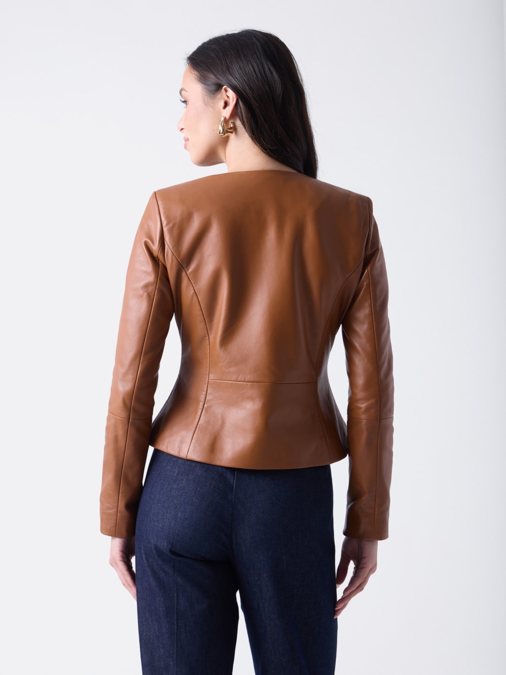 Marciano Peplum Leather Jacket - Guess