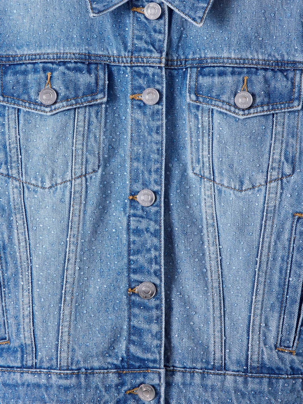 Rhinestone Denim Jacket - Guess