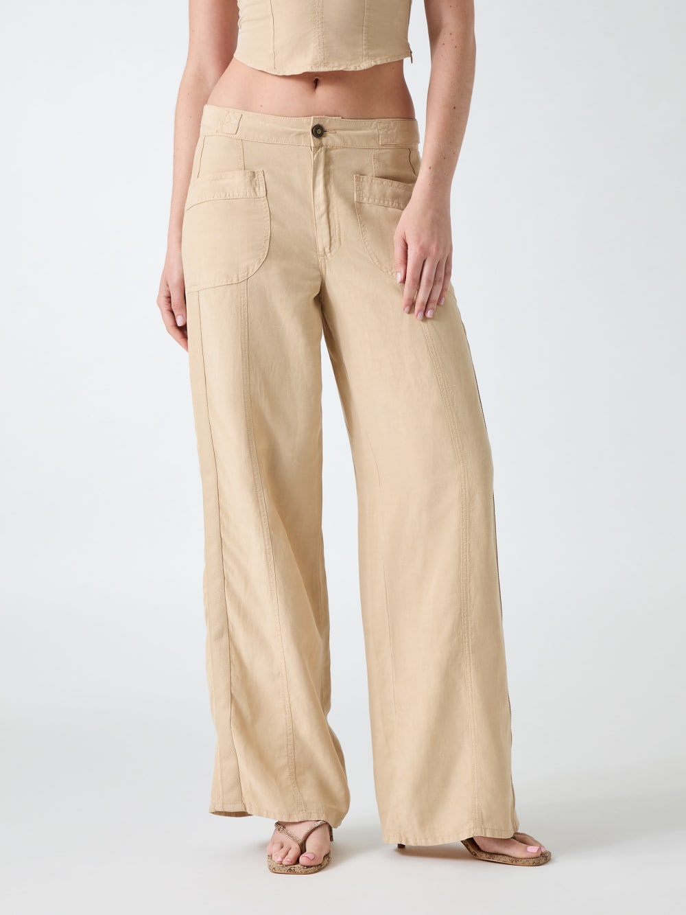 Linen-blend pants - Guess