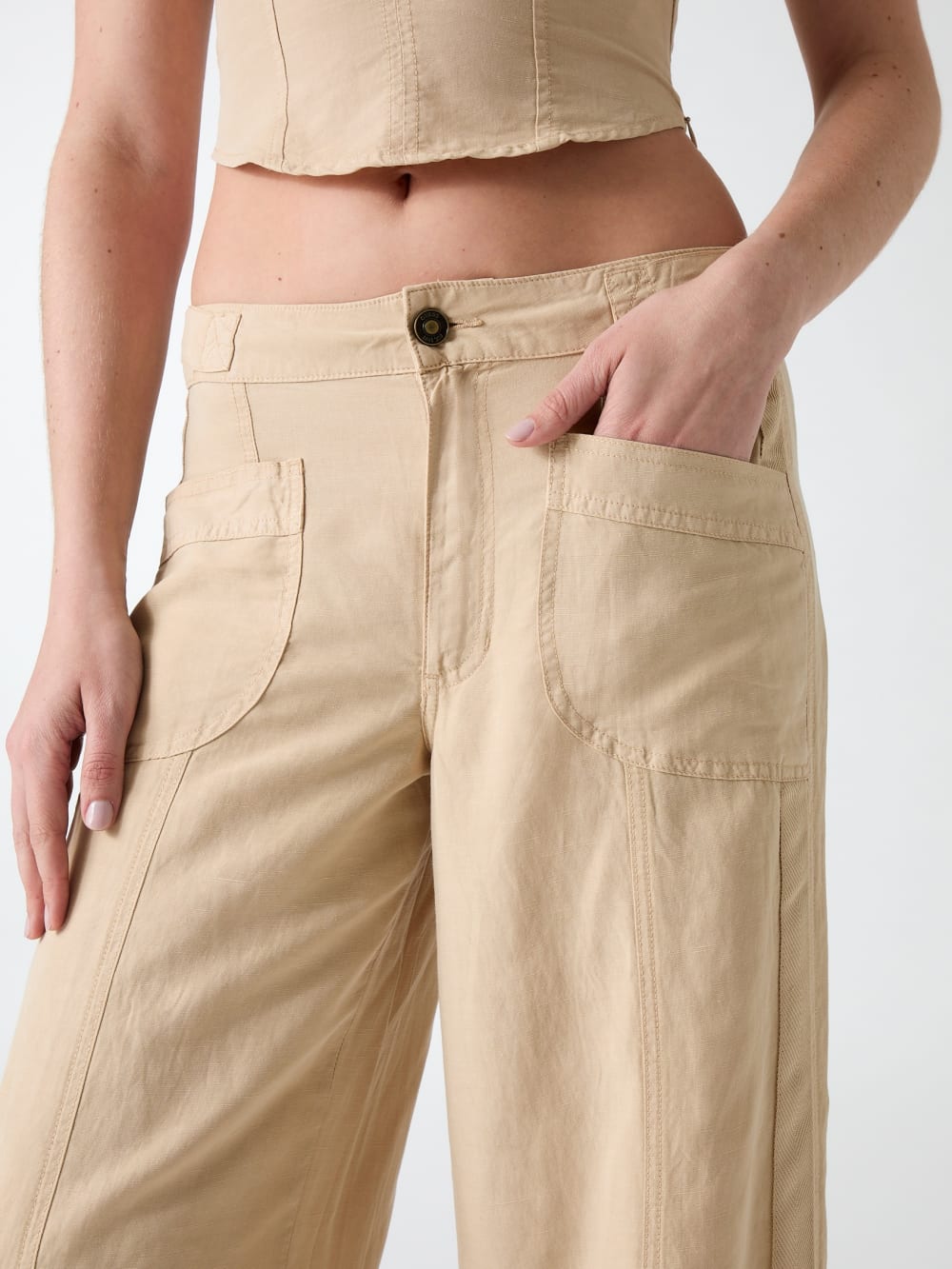 Linen-blend pants - Guess
