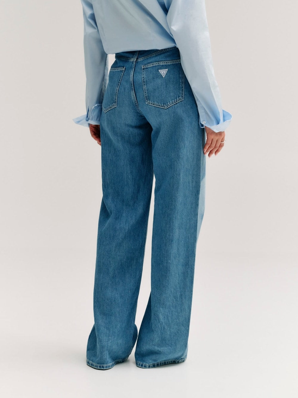 Printed Wide-Leg Jeans - Guess