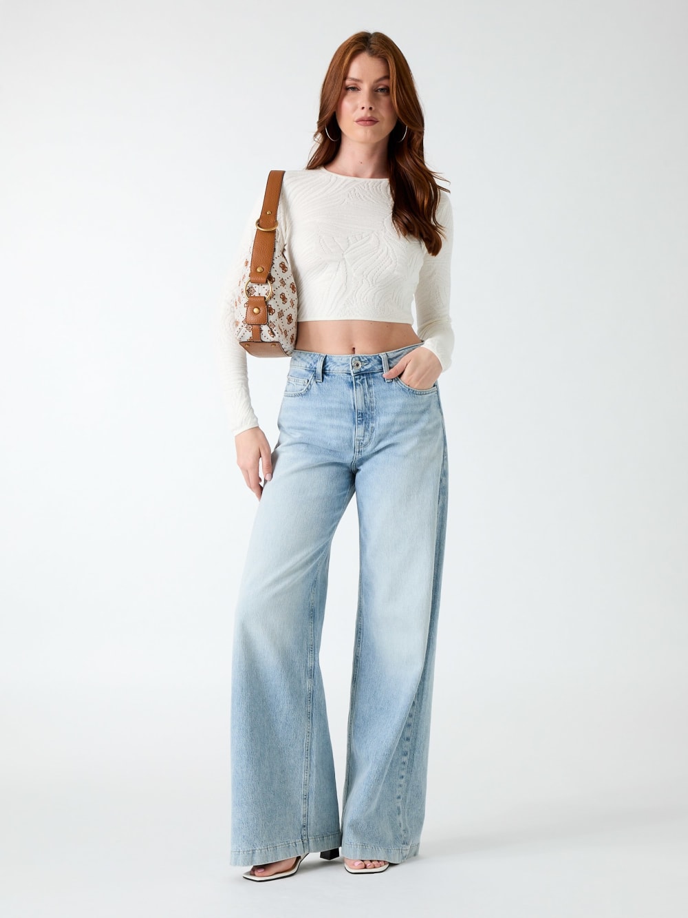 Jacquard cropped top - Guess
