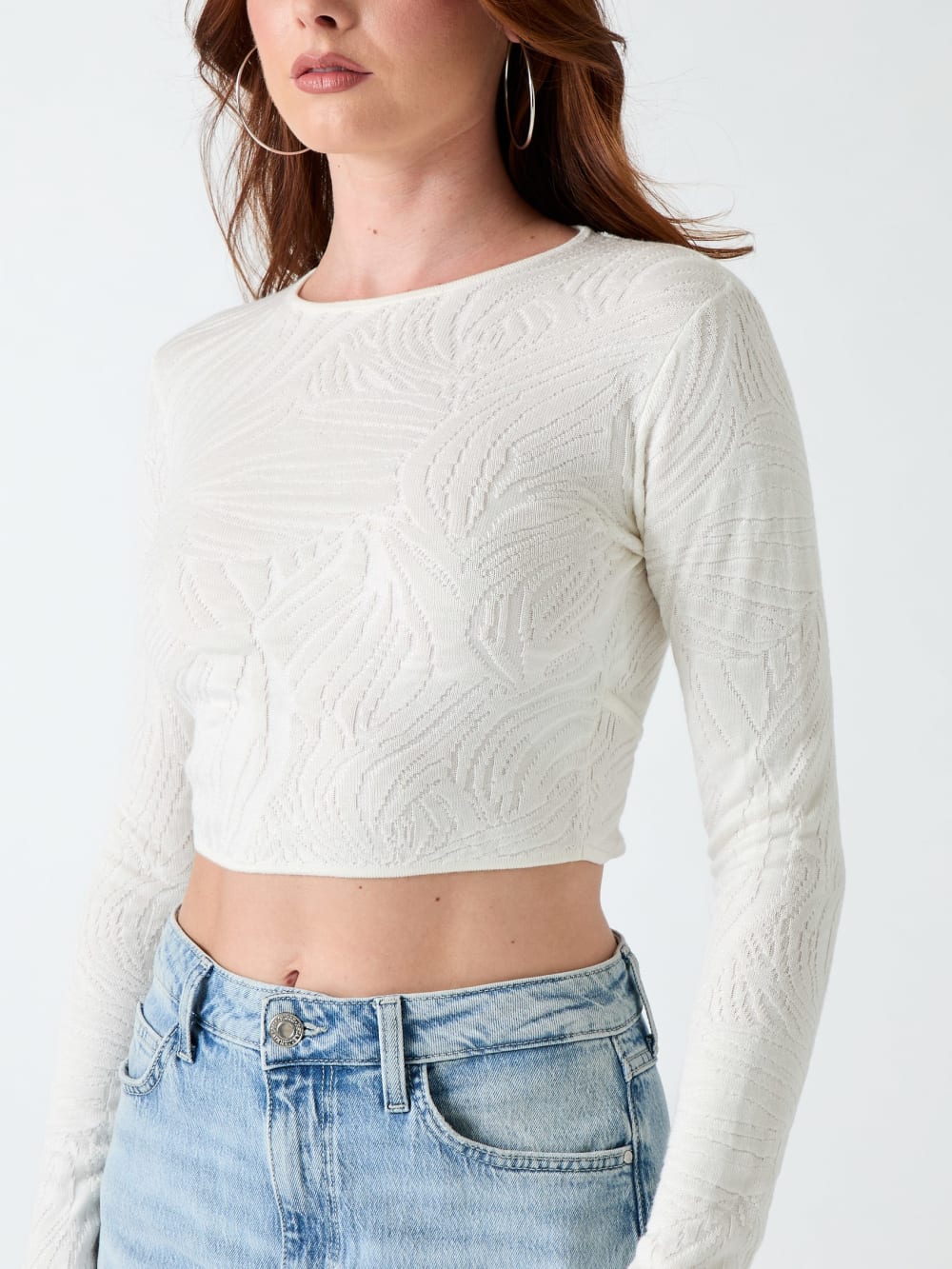 Jacquard cropped top - Guess
