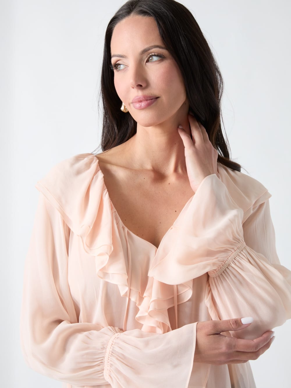 Marciano Sheer Ruffled Blouse - Guess
