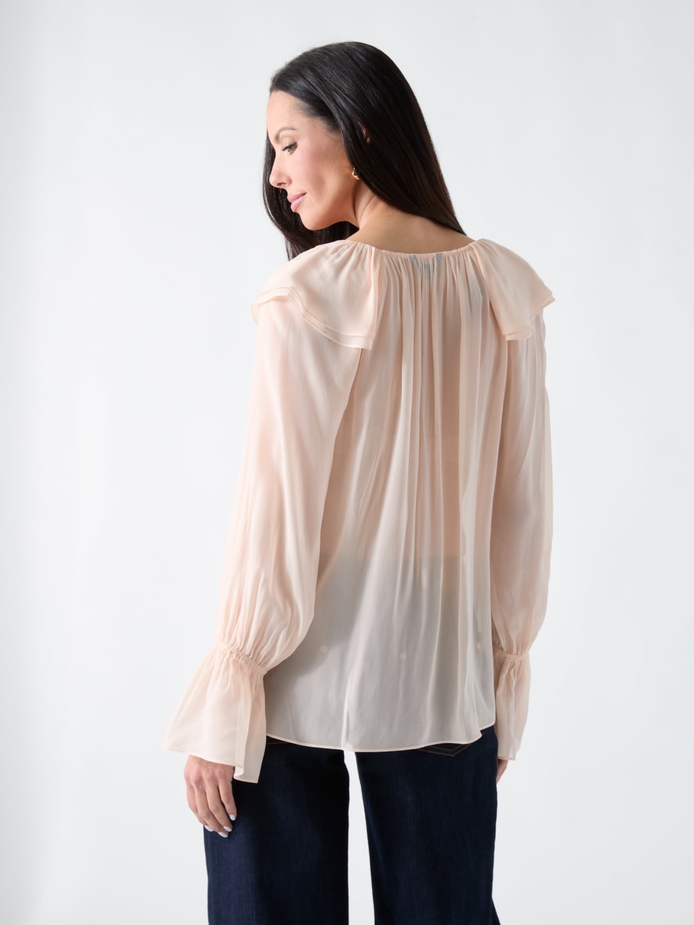 Marciano Sheer Ruffled Blouse - Guess