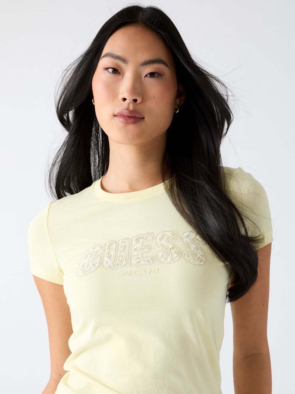 Eco Lace Signature Logo Tee - Guess