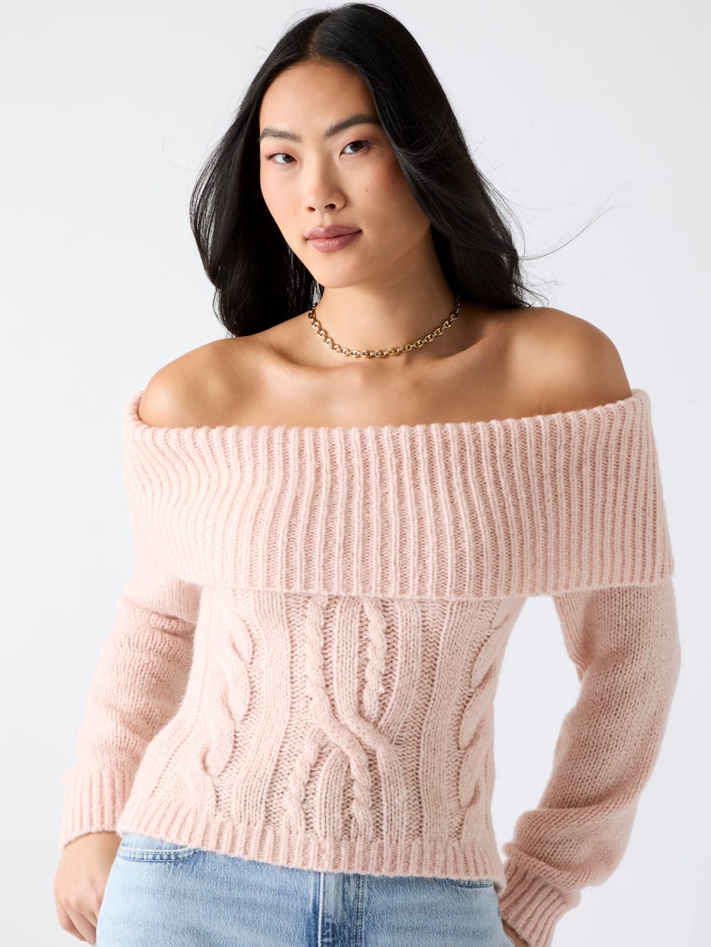 Off-shoulder wool-blend sweater - Guess
