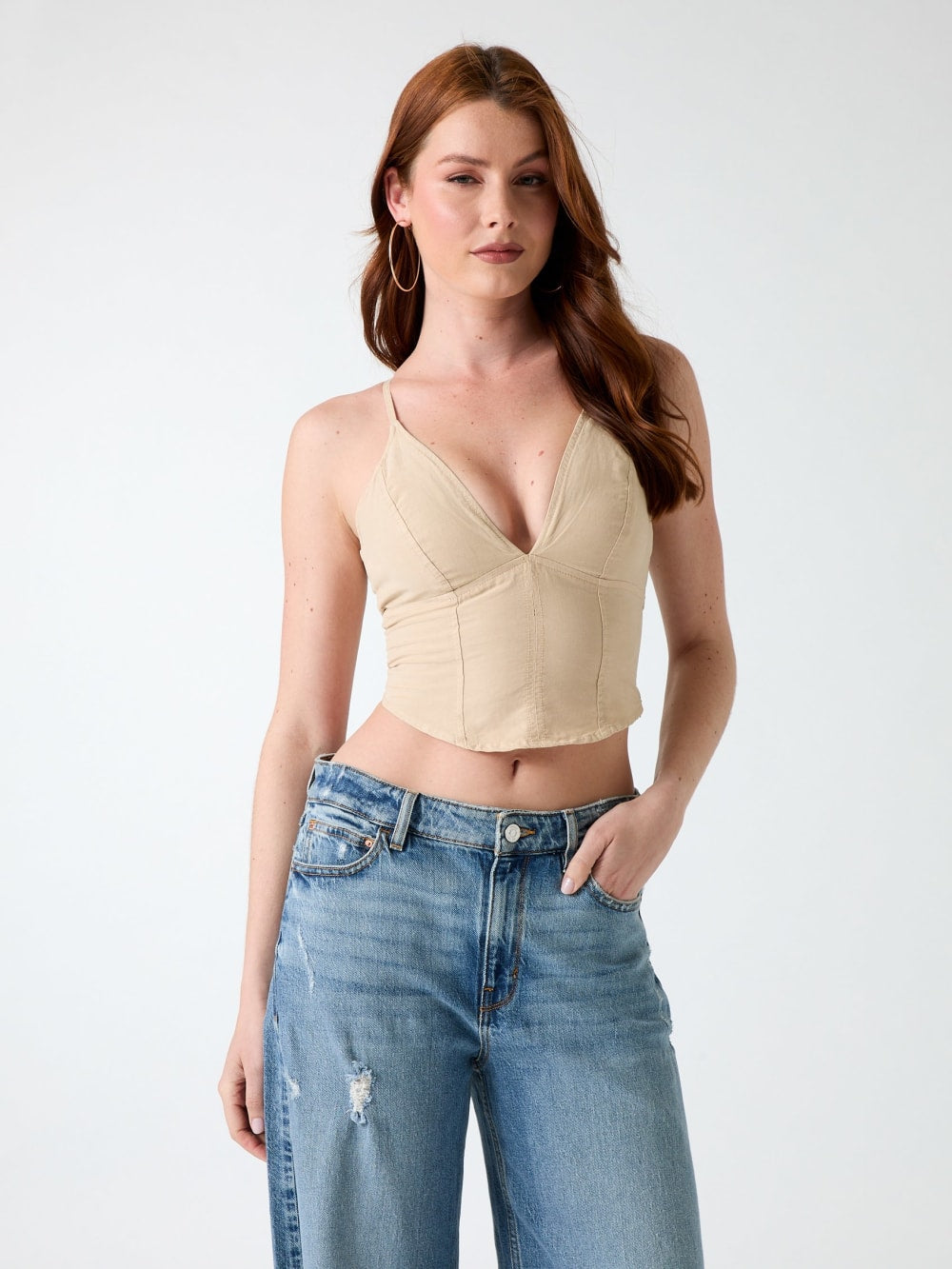 Linen-blend top - Guess