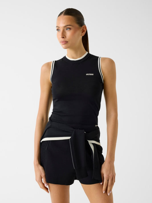 Embroidered logo knit top - Guess