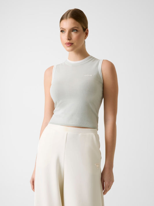 Embroidered logo knit top - Guess