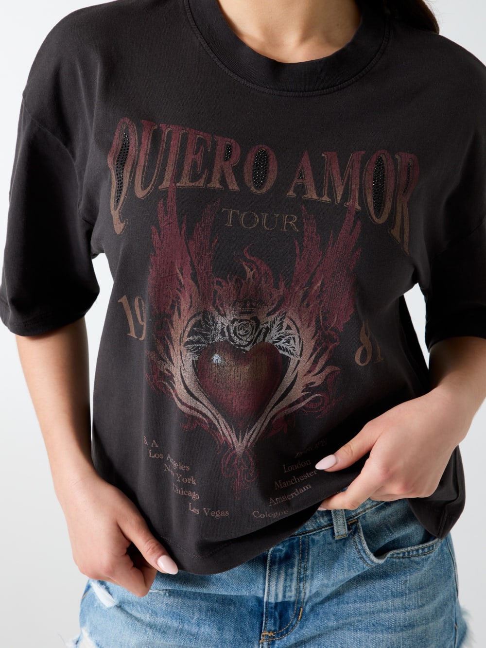 Printed boxy t-shirt - Guess