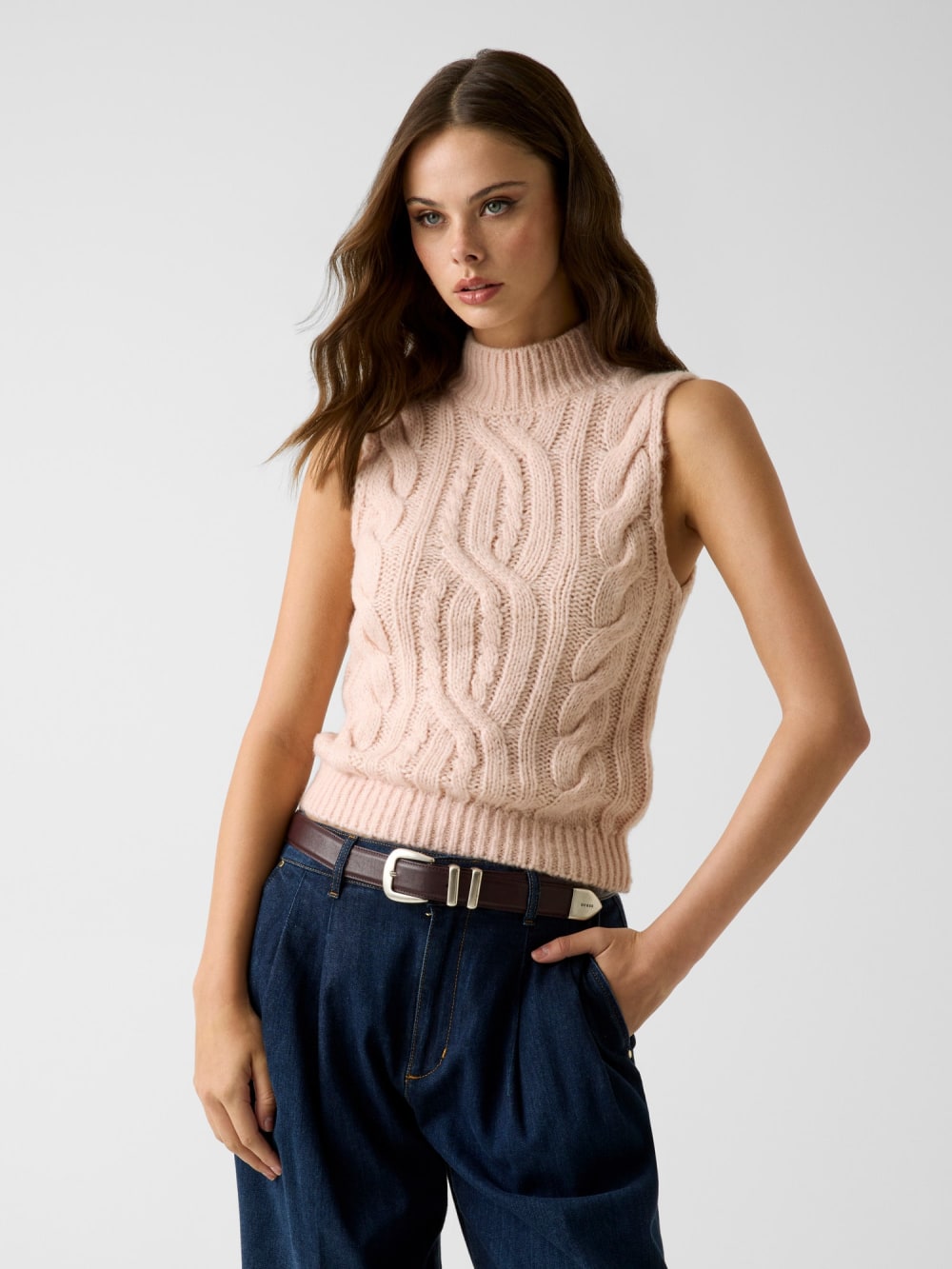 Sleeveless wool-blend sweater - Guess