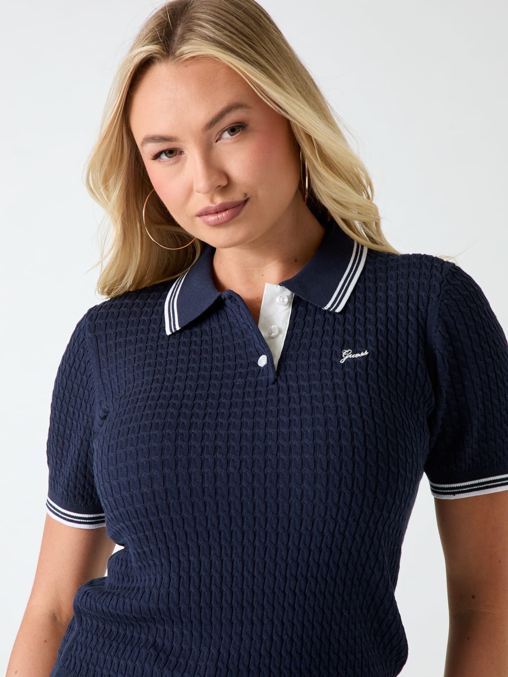 Cable-knit polo - Guess