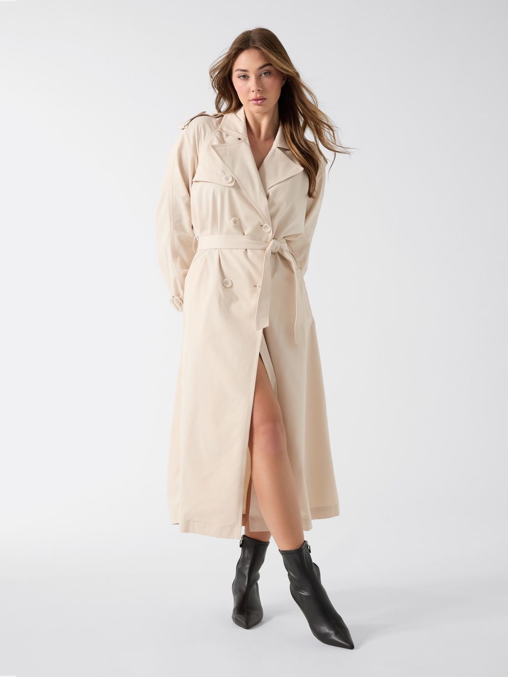 Viscose-blend trench - Guess