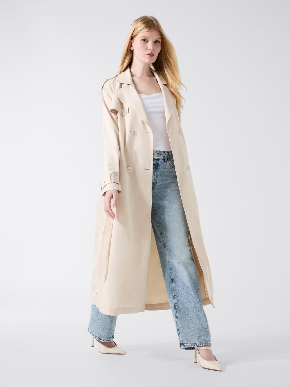 Viscose-blend trench - Guess