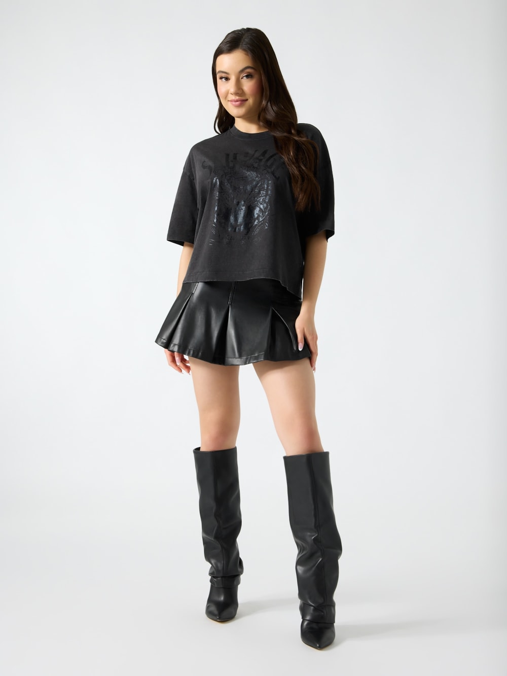 Foiled boxy t-shirt - Guess