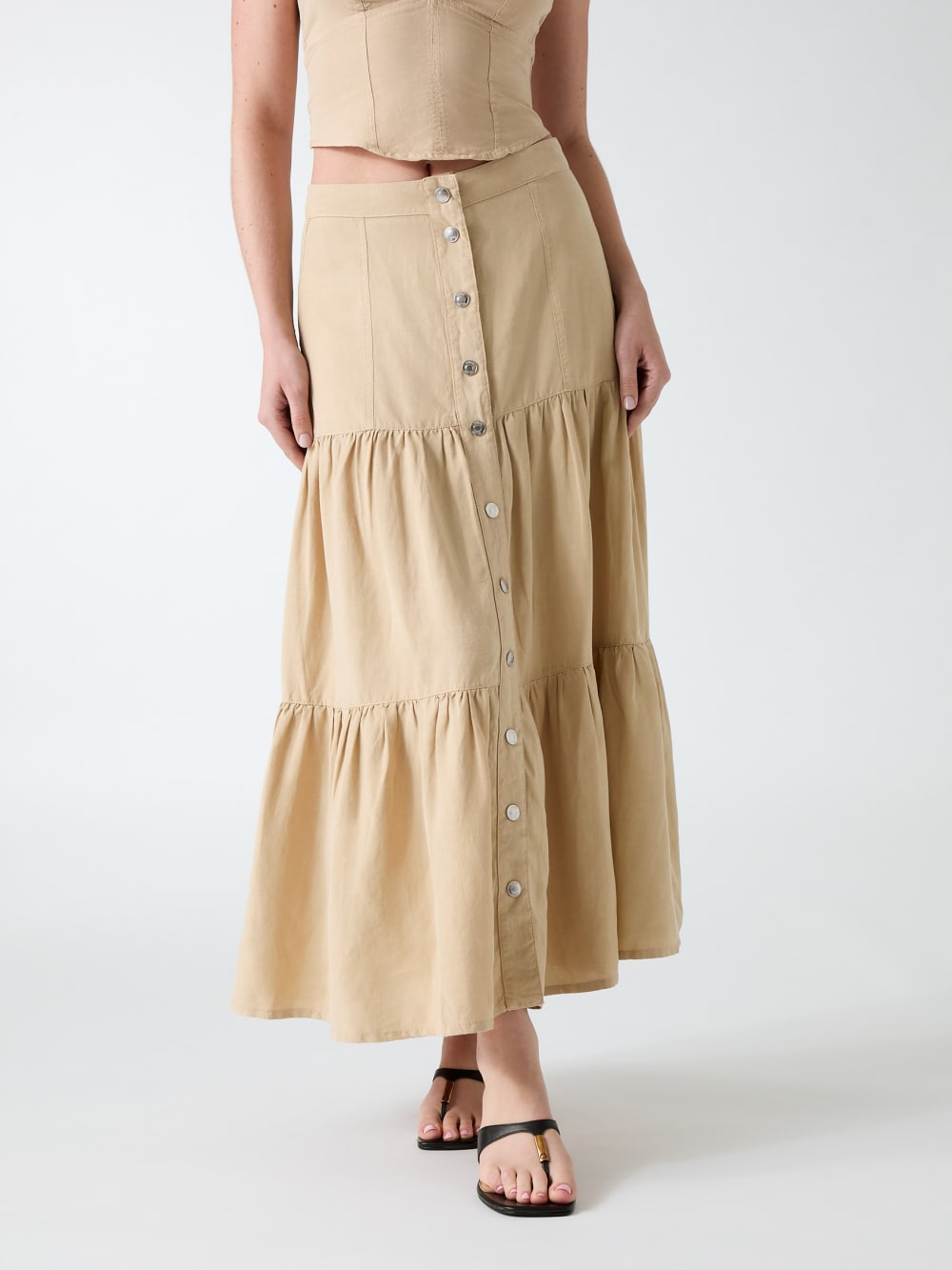 Linen-blend maxi skirt - Guess
