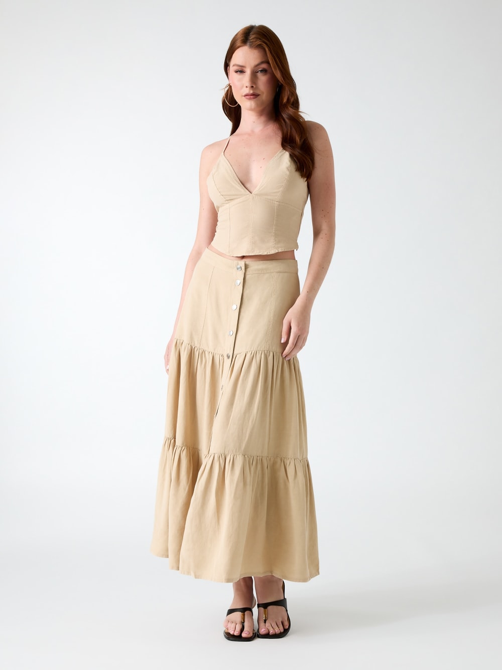 Linen-blend maxi skirt - Guess