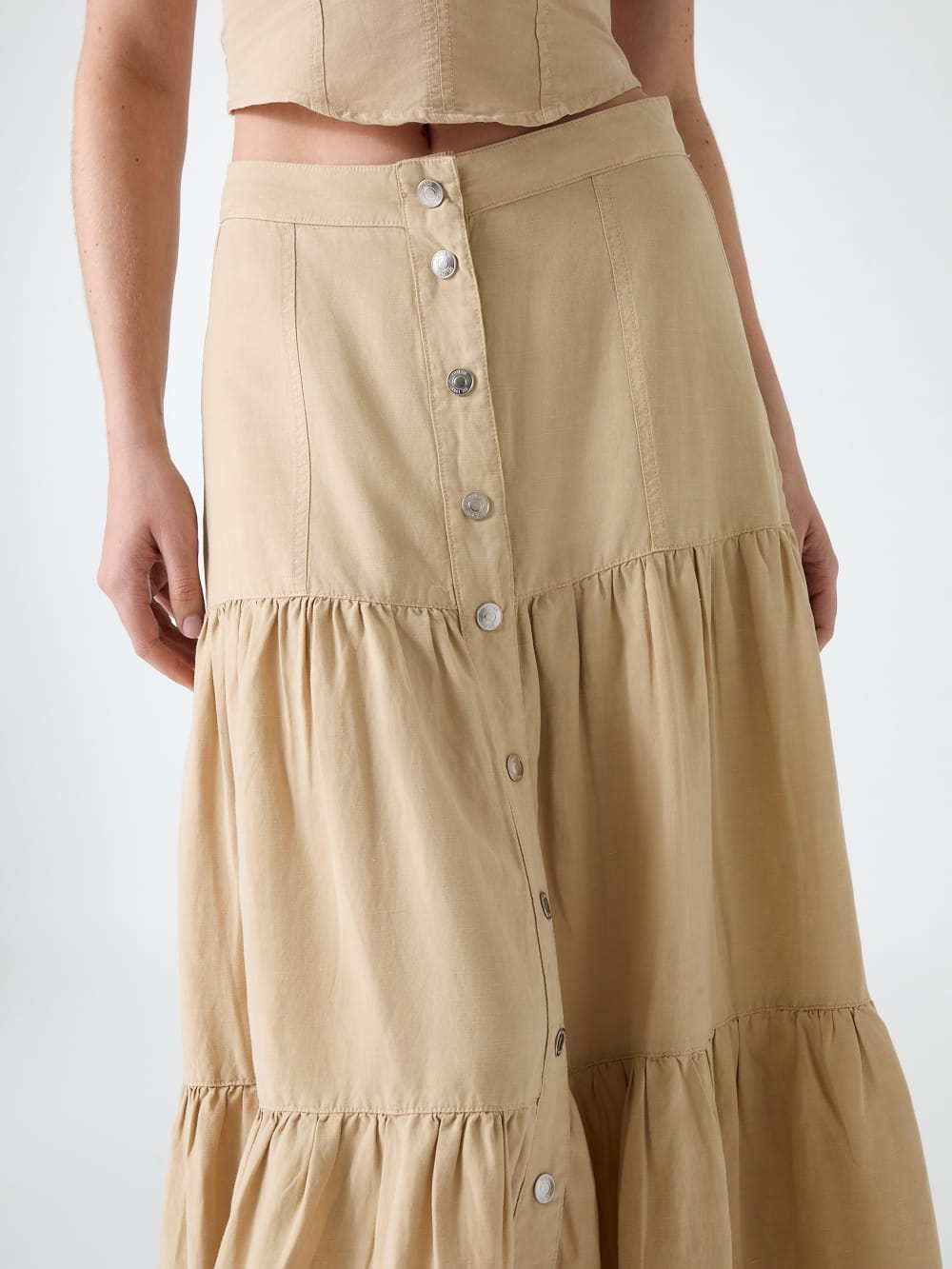 Linen-blend maxi skirt - Guess