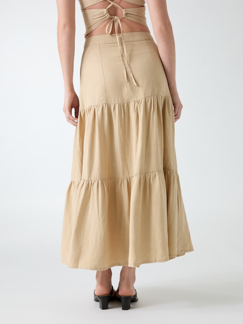 Linen-blend maxi skirt - Guess