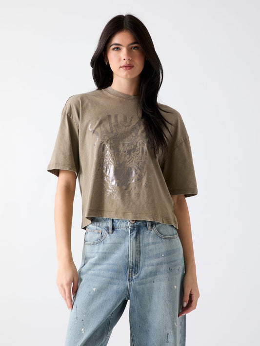 Foiled boxy t-shirt - Guess