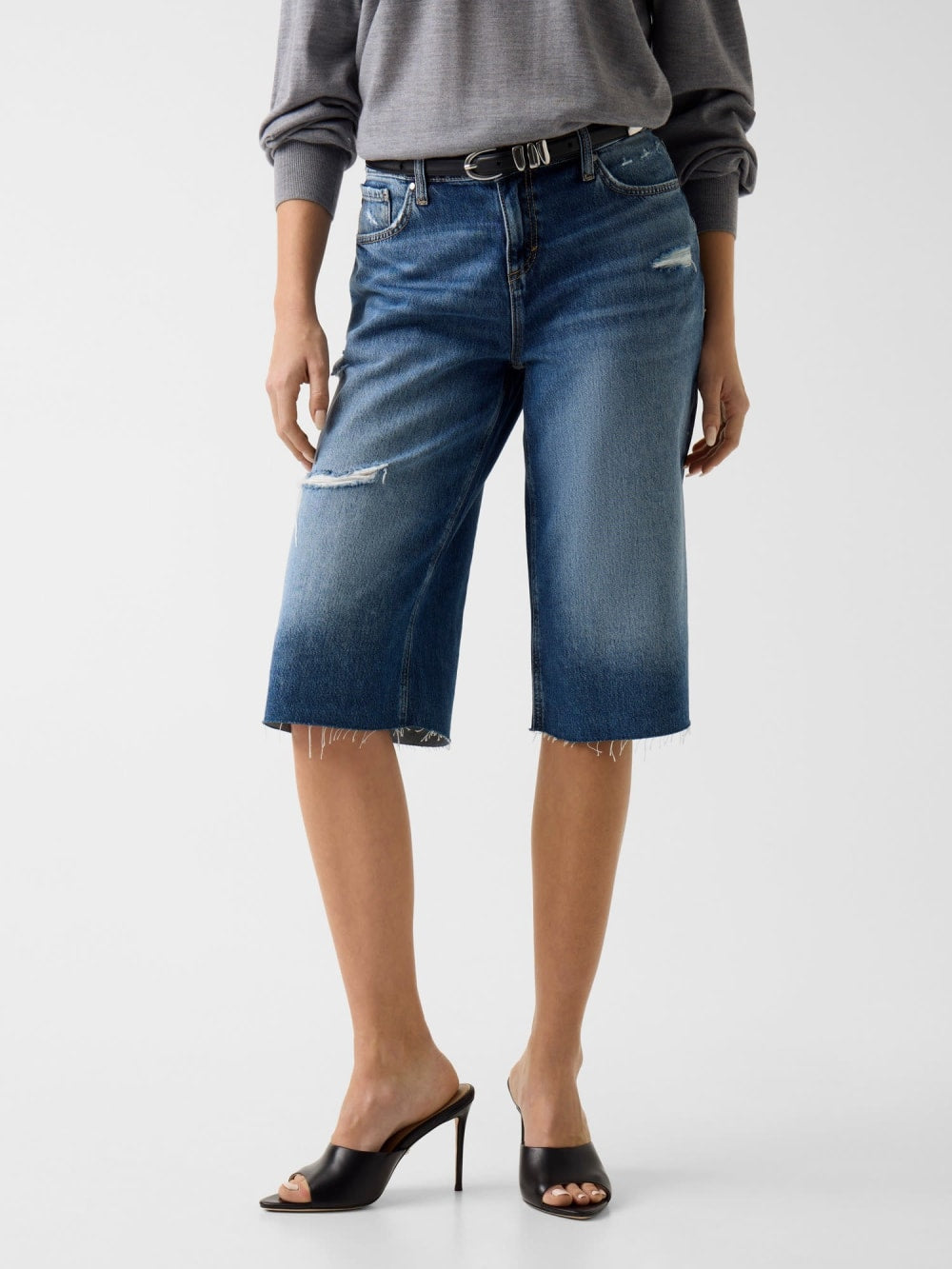 Baggy denim bermuda - Guess