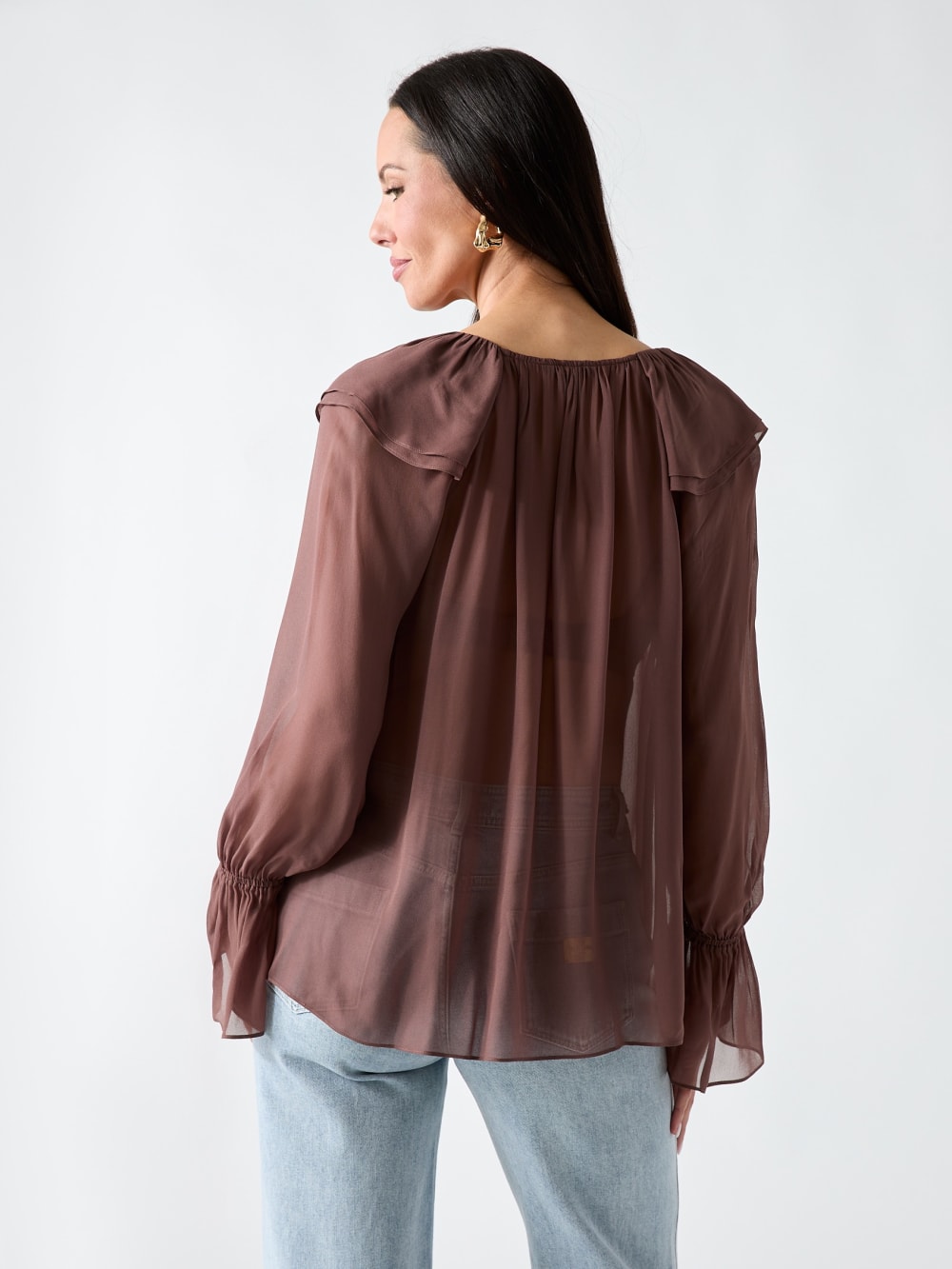 Marciano Sheer Ruffled Blouse - Guess