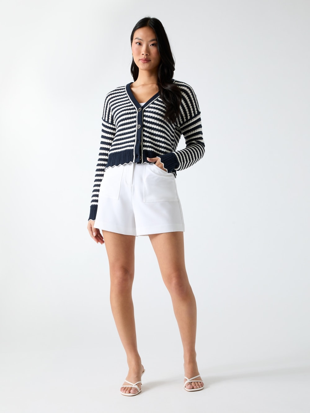 Striped sweater cardigan - Guess