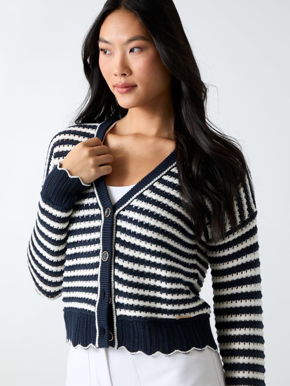 Striped sweater cardigan - Guess