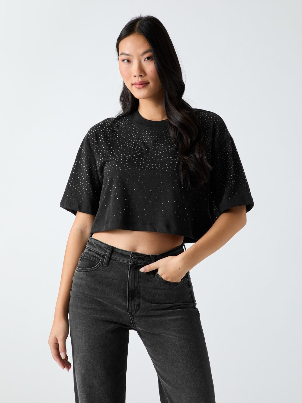 Rhinestones t-shirt - Guess